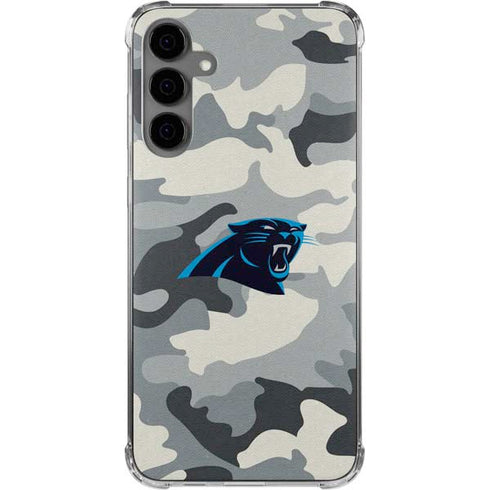 NFL Carolina Panthers Camo Galaxy S24 Plus Clear Case
